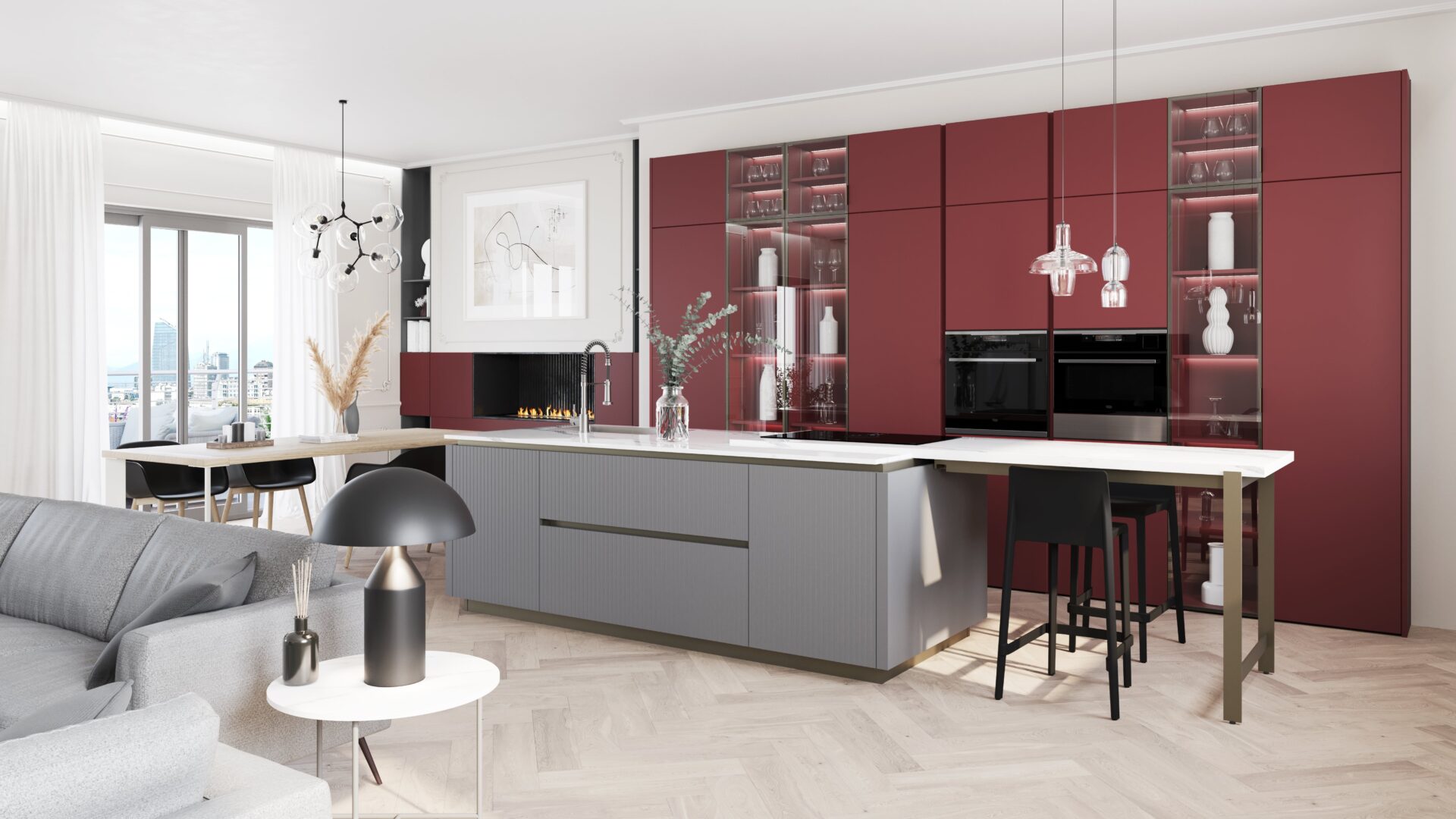 Cuisine-ouverte-idée-moderne-et-fonctionnelle