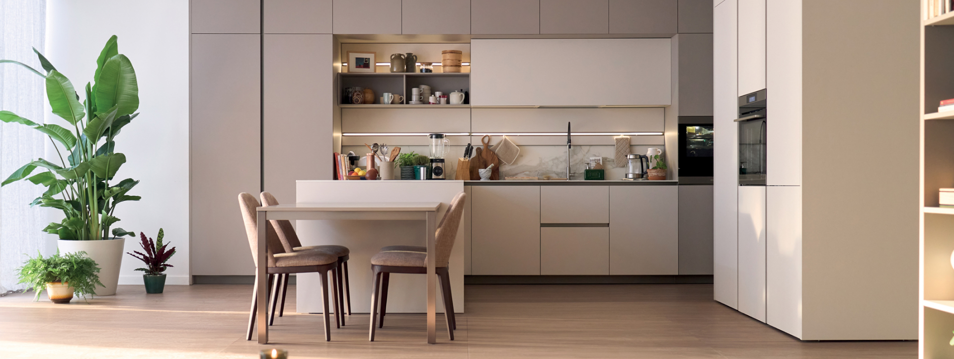 Cuisines sans poignées pour vous inspirer