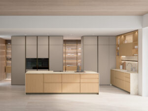 Cuisine modèle Sakura de Veneta Cucine au design minimaliste, idéale pour un espace épuré et lumineux